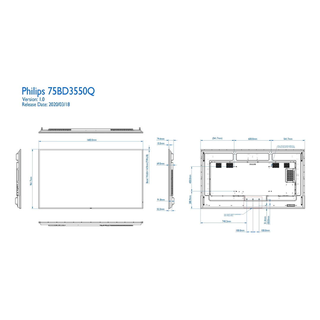 Philips 75BDL3550Q | 75" | 4K UHD | Digital Signage - Bild 2